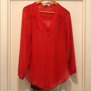 BCBG sheer blouse